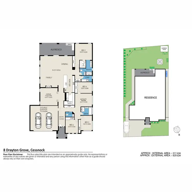 Floorplan of Homely house listing, 8 Drayton Grove, Cessnock NSW 2325