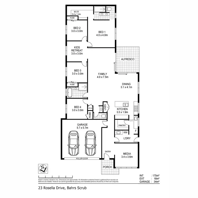 Floorplan of Homely house listing, 23 Rosella Drive, Bahrs Scrub QLD 4207