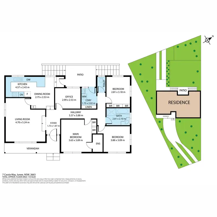 Floorplan of Homely house listing, 7 Cassia Way, Junee NSW 2663