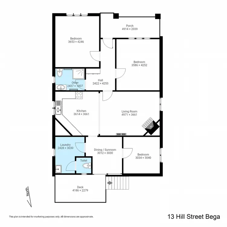 Floorplan of Homely house listing, 13 Hill Street, Bega NSW 2550
