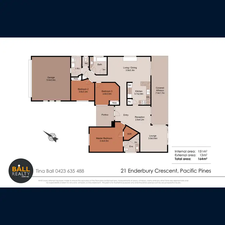 Floorplan of Homely house listing, 21 Enderbury Crescent, Pacific Pines QLD 4211