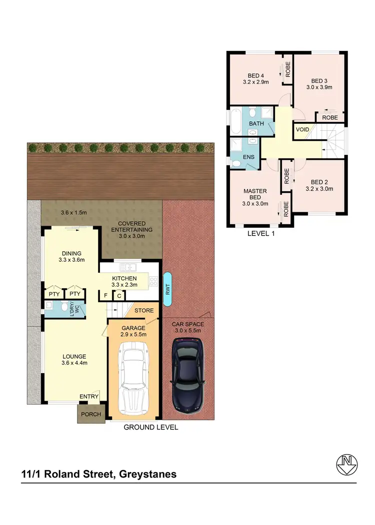 Floorplan of Homely townhouse listing, 11/1 Roland Street, Greystanes NSW 2145