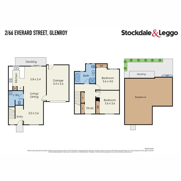 Floorplan of Homely townhouse listing, 2/66 Everard Street, Glenroy VIC 3046