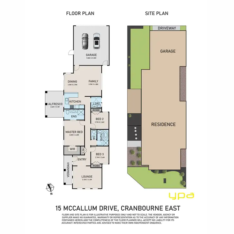 Floorplan of Homely house listing, 15 Mccallum Drive, Cranbourne East VIC 3977