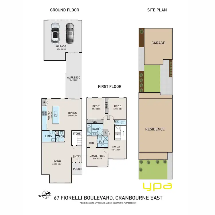 Floorplan of Homely townhouse listing, 67 Fiorelli Boulevard, Cranbourne East VIC 3977