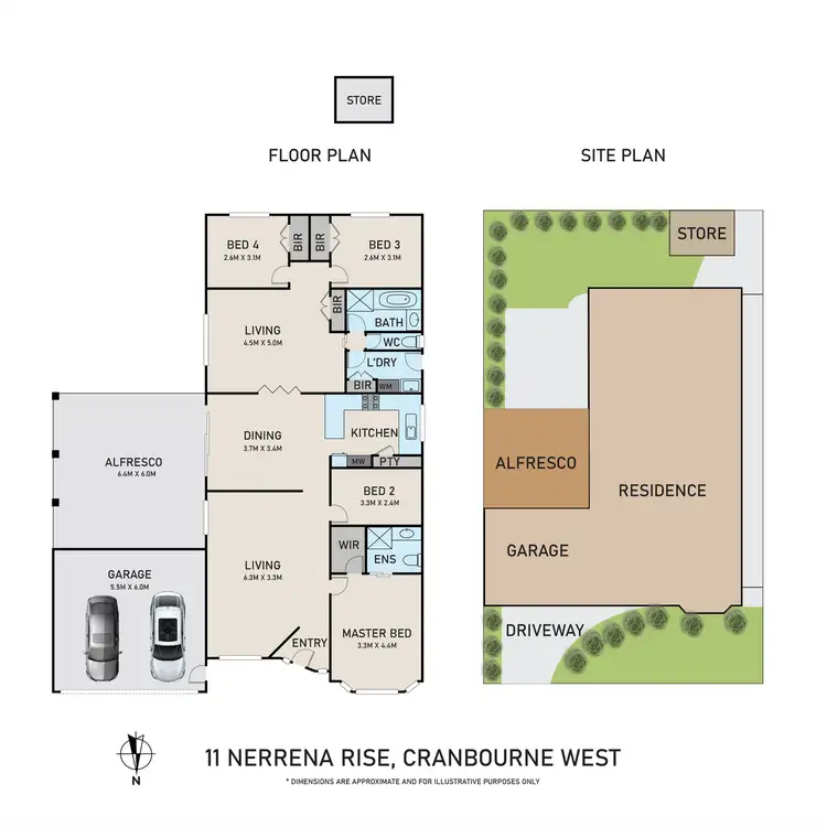 Floorplan of Homely house listing, 11 Nerrena Rise, Cranbourne West VIC 3977