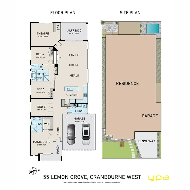 Floorplan of Homely house listing, 55 Lemon Grove, Cranbourne West VIC 3977