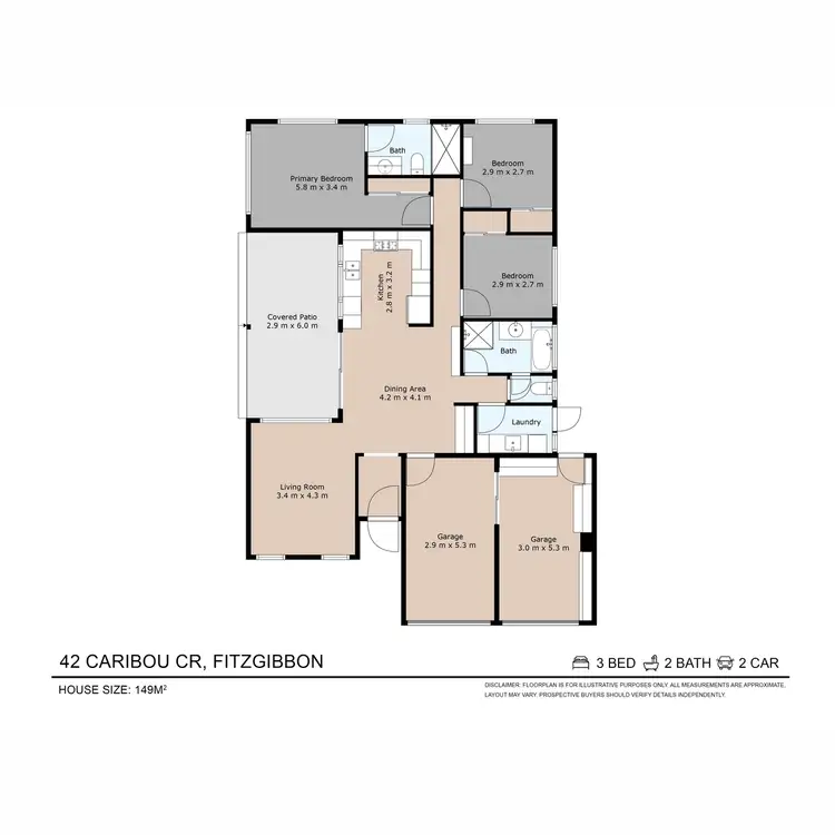 Floorplan of Homely house listing, 42 Caribou Crescent, Fitzgibbon QLD 4018