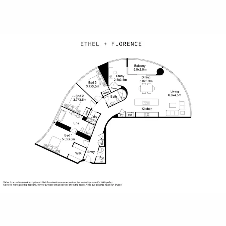 Floorplan of Homely apartment listing, 1702/140 Alice Street, Brisbane City QLD 4000