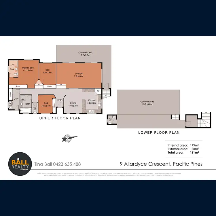 Floorplan of Homely house listing, 9 Allardyce Crescent, Pacific Pines QLD 4211