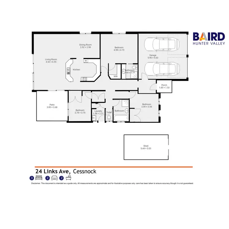Floorplan of Homely house listing, 24 Links Avenue, Cessnock NSW 2325