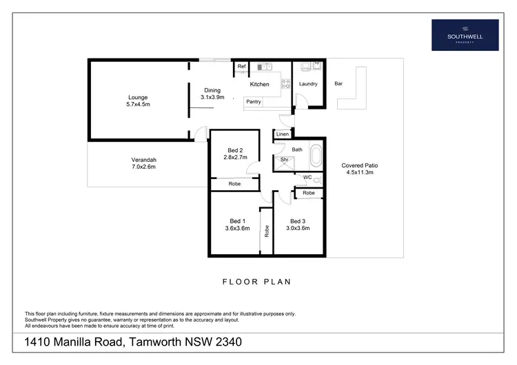 Floorplan of Homely house listing, 1410 Manilla Road, Tamworth NSW 2340