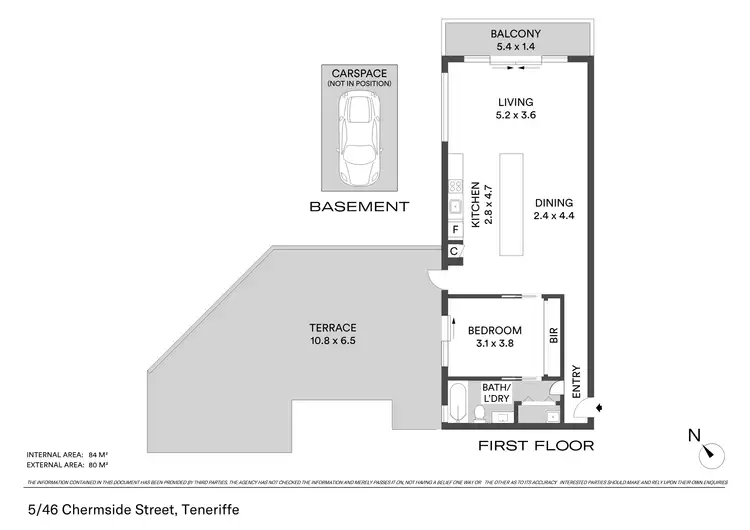 Floorplan of Homely apartment listing, 5/46 Chermside Street, Teneriffe QLD 4005
