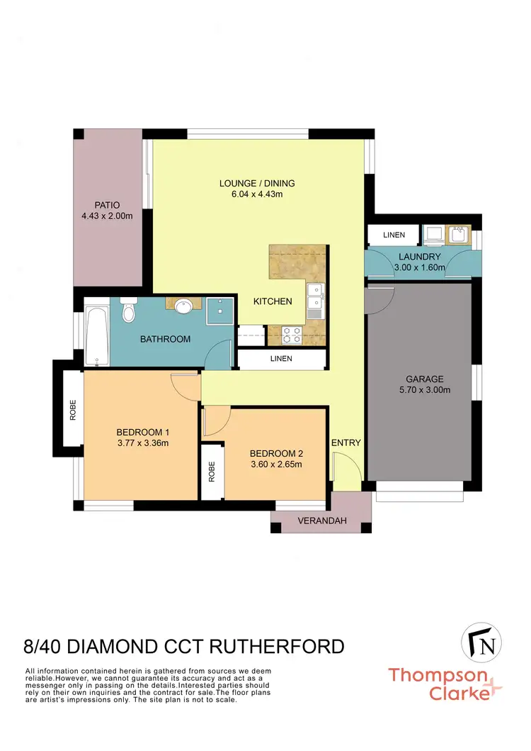 Floorplan of Homely unit listing, 8/40 Diamond Circuit, Rutherford NSW 2320