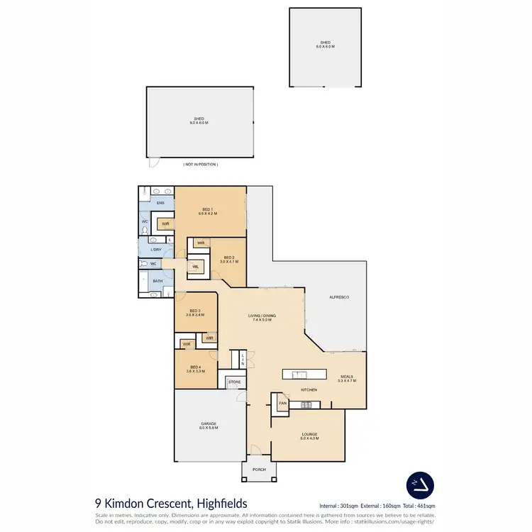 Floorplan of Homely house listing, 9 Kimdon Crescent, Highfields QLD 4352