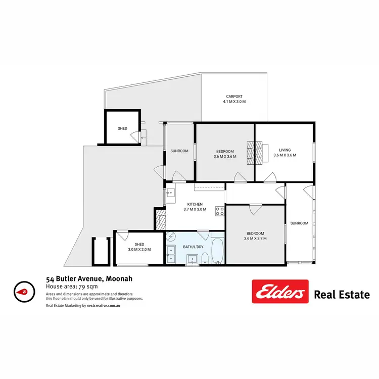 Floorplan of Homely house listing, 54 Butler Avenue, Moonah TAS 7009