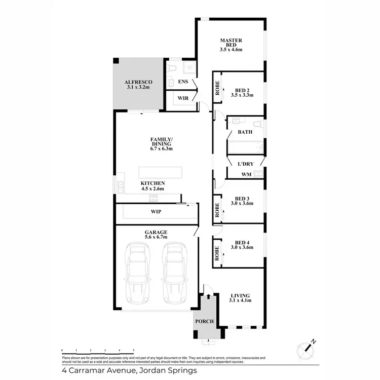 Floorplan of Homely house listing, 4 Carramar Avenue, Jordan Springs NSW 2747