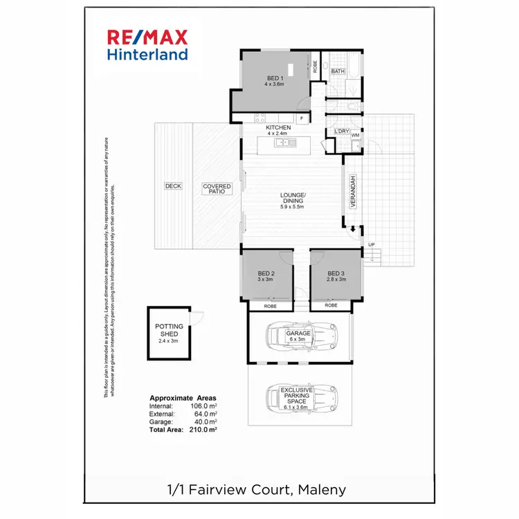 Floorplan of Homely house listing, 1/1 Fairview Court, Maleny QLD 4552