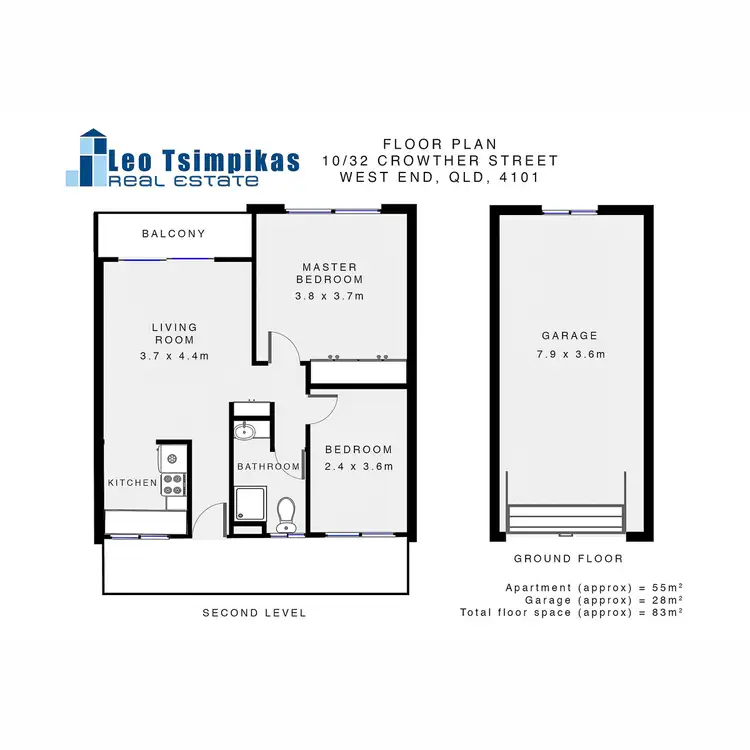Floorplan of Homely unit listing, 10/32 Crowther Street, West End QLD 4101