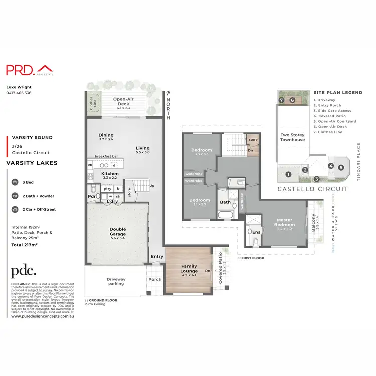 Floorplan of Homely townhouse listing, 3/26 Castello Circuit, Varsity Lakes QLD 4227