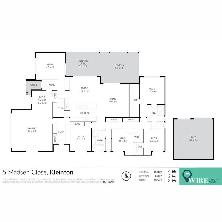 Floorplan of Homely house listing, 5 Madsen Close, Kleinton QLD 4352