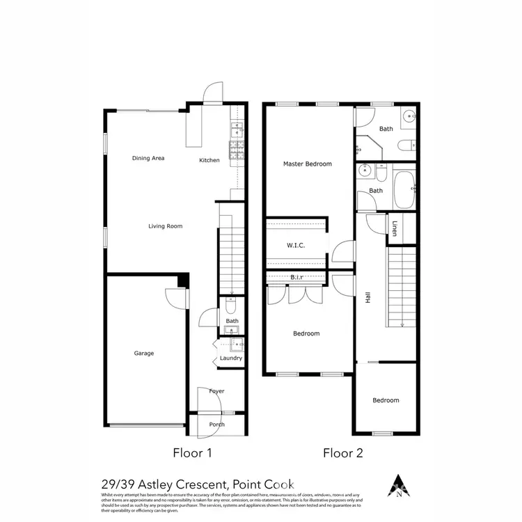 Floorplan of Homely townhouse listing, 29/39 Astley Crescent, Point Cook VIC 3030