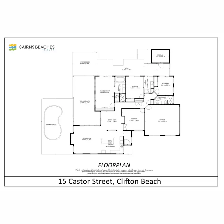 Floorplan of Homely house listing, 15 Castor Street, Clifton Beach QLD 4879