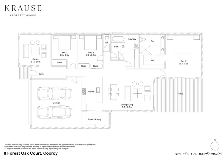 Floorplan of Homely house listing, 8 Forest Oak Court, Cooroy QLD 4563