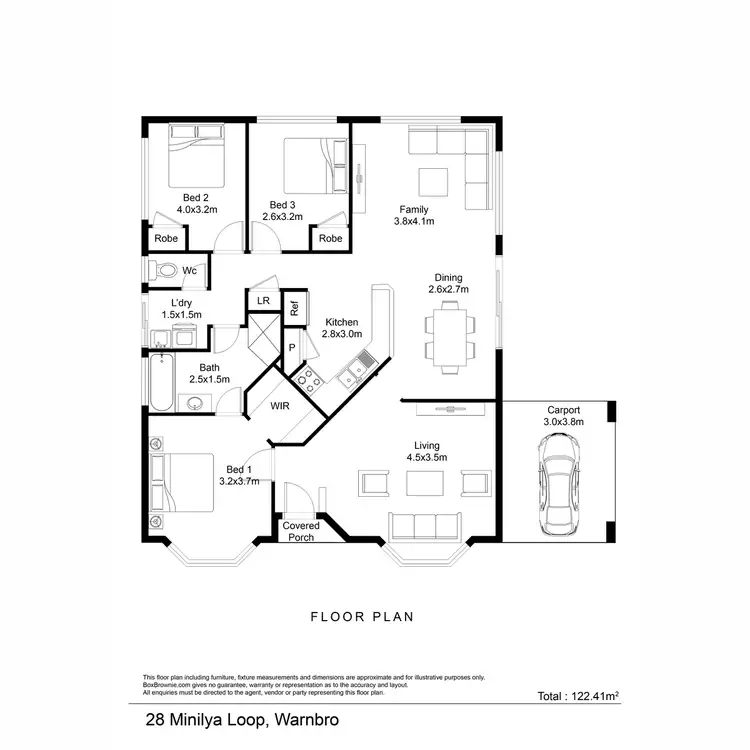 Floorplan of Homely house listing, 28 Minilya Loop, Warnbro WA 6169