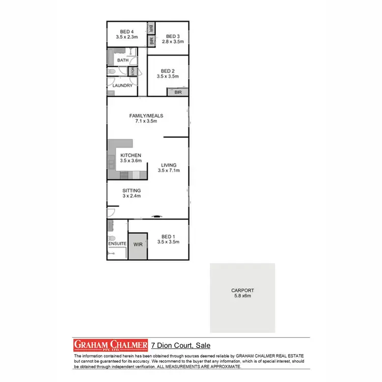 Floorplan of Homely house listing, 7 Dion Court, Sale VIC 3850