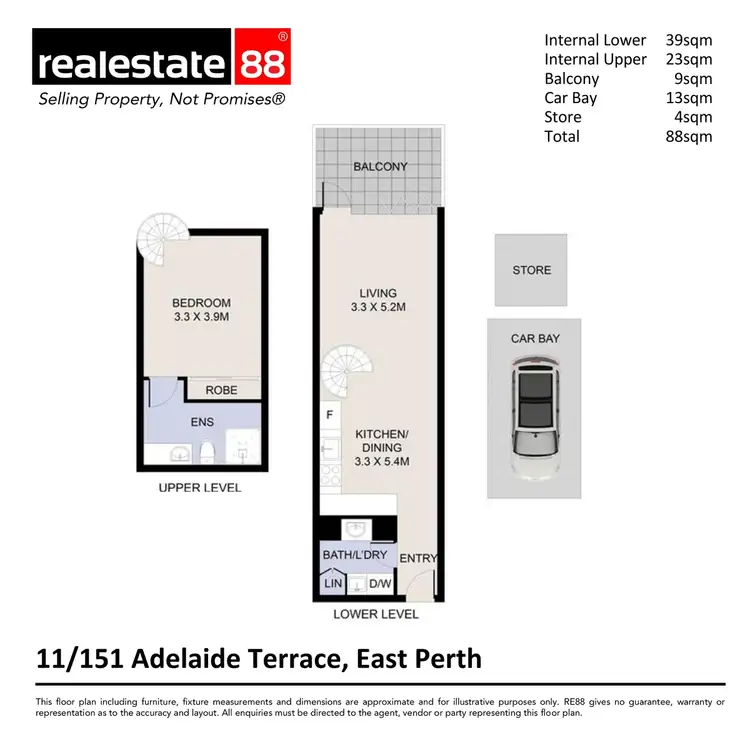 Floorplan of Homely apartment listing, 11/149-151 Adelaide Terrace, East Perth WA 6004