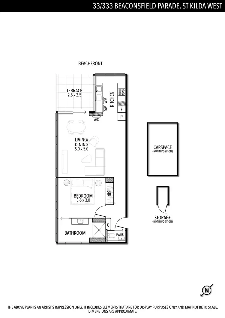 Floorplan of Homely apartment listing, 33/333 Beaconsfield Parade, St Kilda West VIC 3182