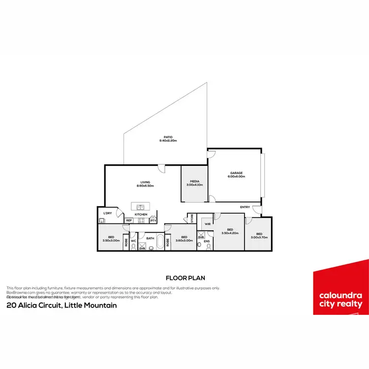 Floorplan of Homely house listing, 20 Alicia Circuit, Little Mountain QLD 4551