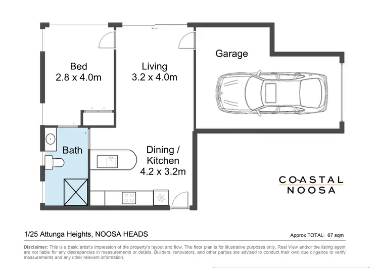 Floorplan of Homely unit listing, 1/25 Attunga Heights, Noosa Heads QLD 4567