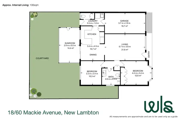 Floorplan of Homely villa listing, 18/60 Mackie Avenue, New Lambton NSW 2305