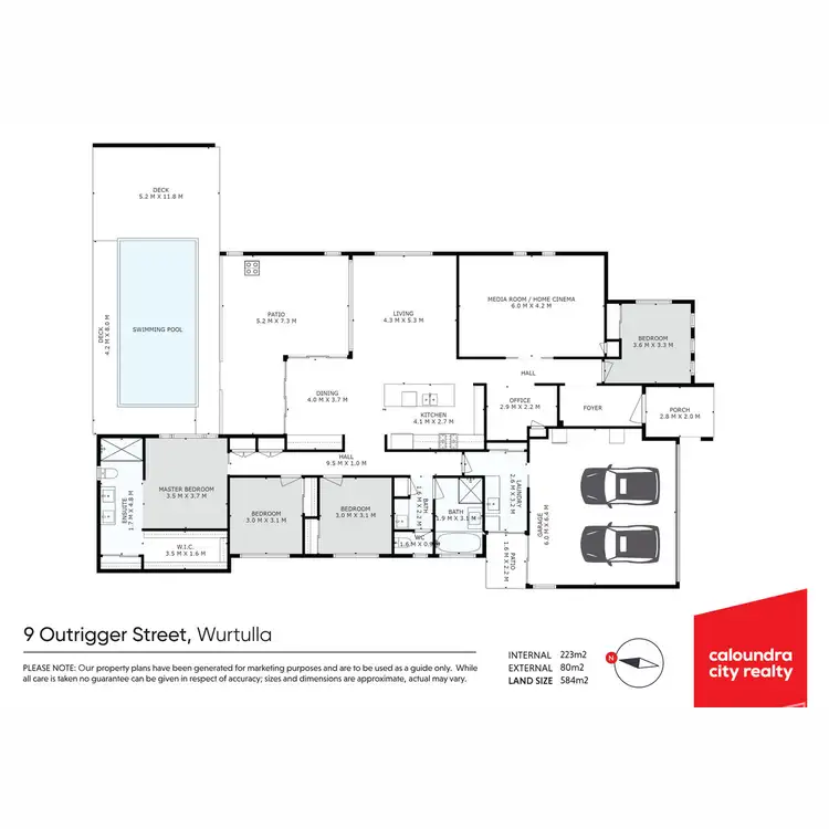 Floorplan of Homely house listing, 9 Outrigger Street, Wurtulla QLD 4575