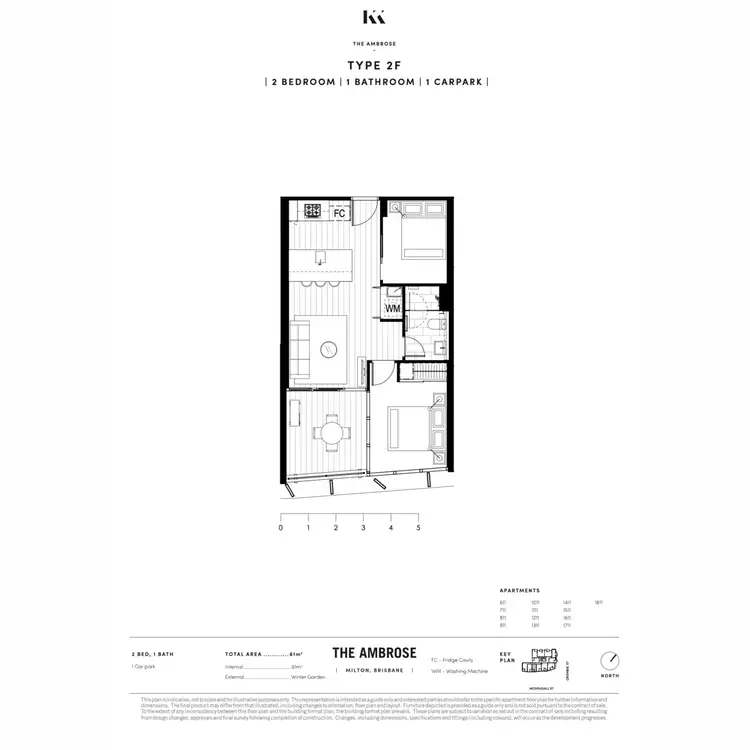 Floorplan of Homely apartment listing, 811/19 McDougall Street, Milton QLD 4064