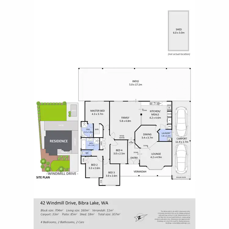 Floorplan of Homely house listing, 42 Windmill Drive, Bibra Lake WA 6163