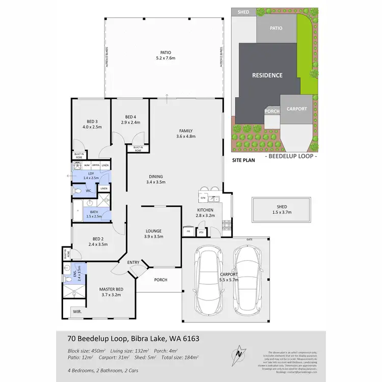 Floorplan of Homely house listing, 70 Beedelup Loop, Bibra Lake WA 6163
