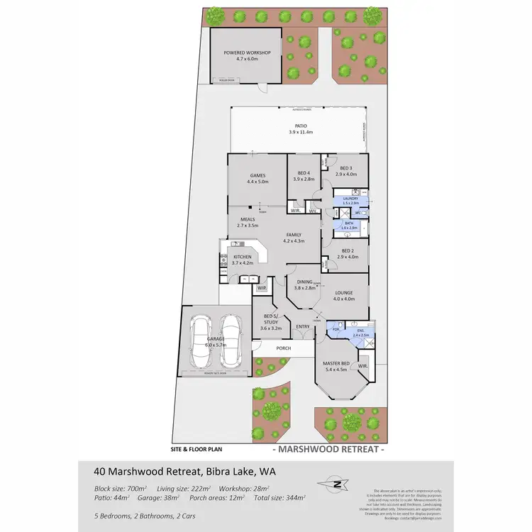 Floorplan of Homely house listing, 40 Marshwood Retreat, Bibra Lake WA 6163