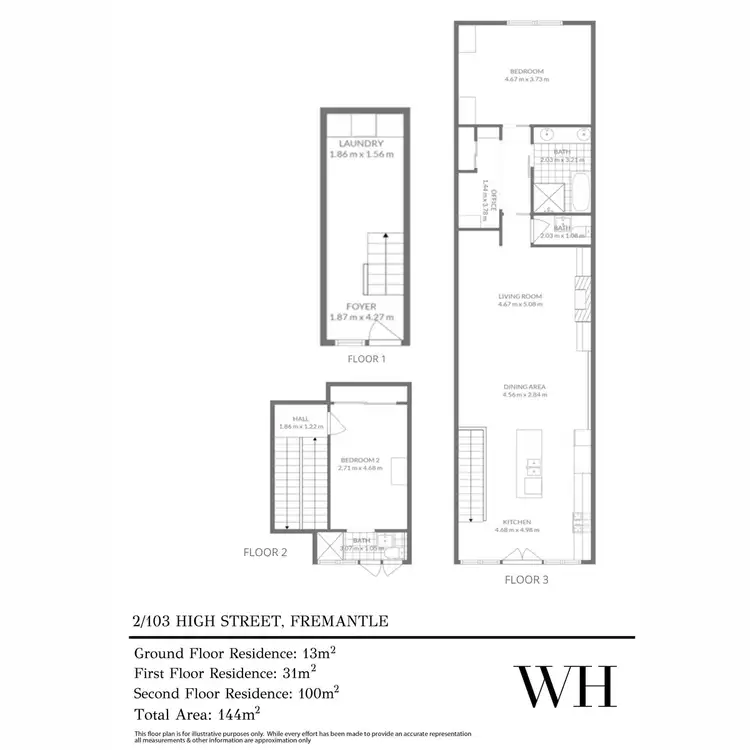 Floorplan of Homely apartment listing, 2/103 High Street, Fremantle WA 6160
