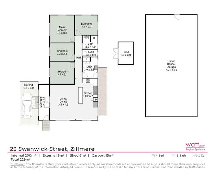 Floorplan of Homely house listing, 23 Swanwick Street, Zillmere QLD 4034