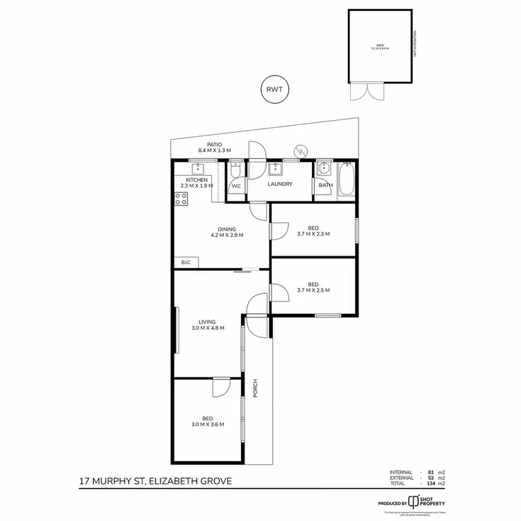 Floorplan of Homely house listing, 17 Murphy Street, Elizabeth Grove SA 5112
