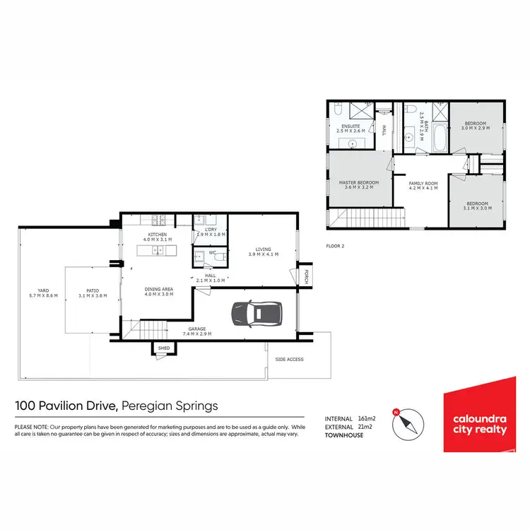 Floorplan of Homely townhouse listing, 100 Pavilion Drive, Peregian Springs QLD 4573