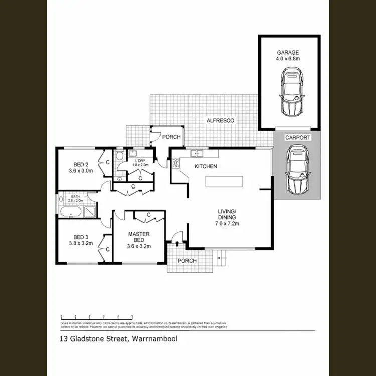 Floorplan of Homely house listing, 13 Gladstone Street, Warrnambool VIC 3280