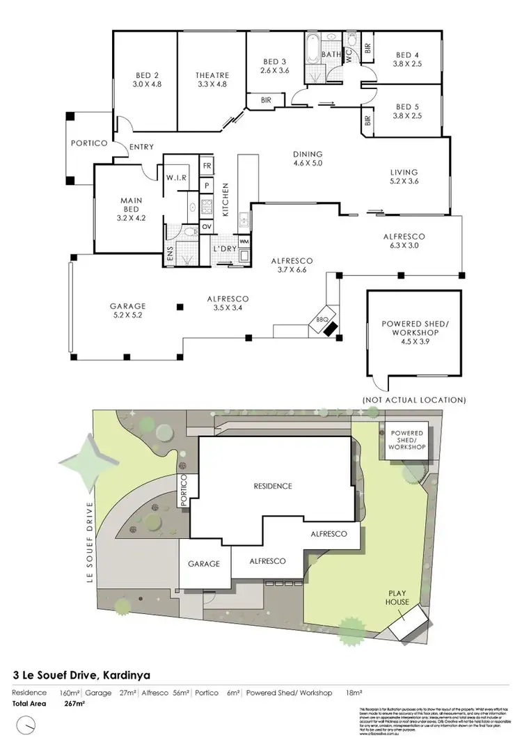 Floorplan of Homely house listing, 3 Le Souef Drive, Kardinya WA 6163