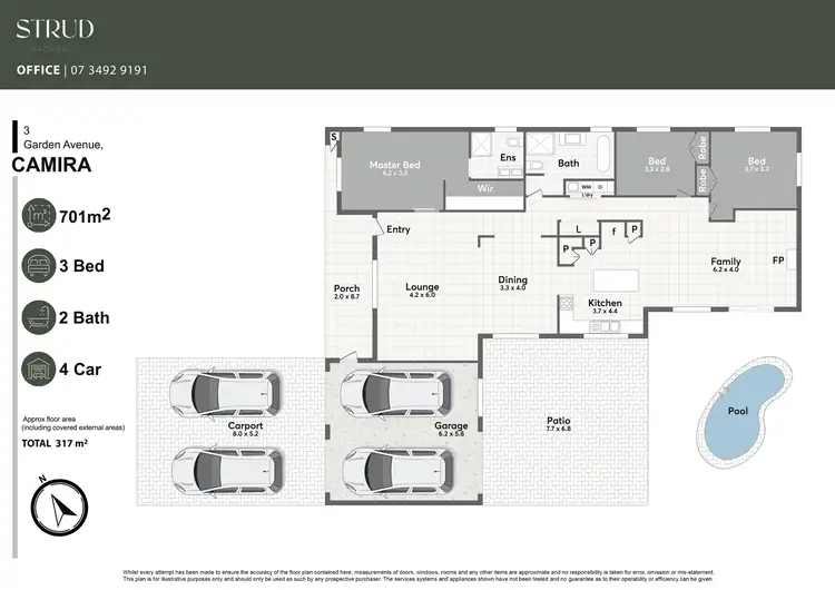 Floorplan of Homely house listing, 3 Garden Avenue, Camira QLD 4300