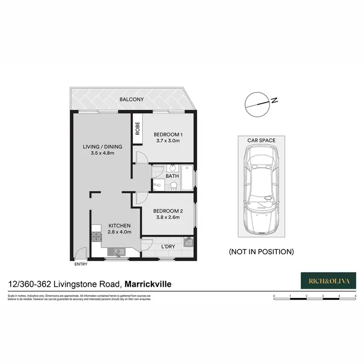 Floorplan of Homely apartment listing, 12/360 Livingstone Road, Marrickville NSW 2204