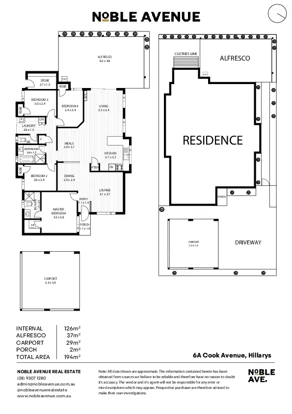 Floorplan of Homely house listing, 6A Cook Avenue, Hillarys WA 6025