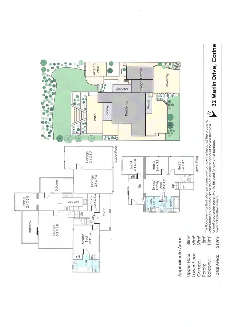 Floorplan of Homely house listing, 32 Merlin Drive, Carine WA 6020